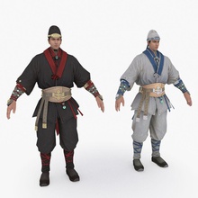 medieval china character 013 3ds aged ancient army combat fbx game human lower man middle military model obj pardrag poly soldier sword war warrior weapon 3d print model - Mito3D