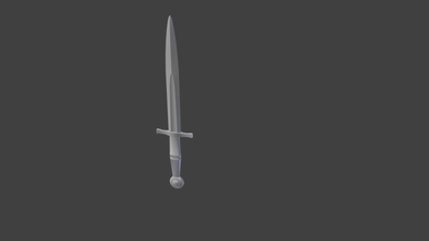 medieval dagger weapons 3d print model - Mito3D