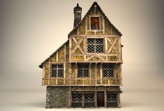 medieval house 3 architecture bender49 building historic model old structure 3d print model - Mito3D