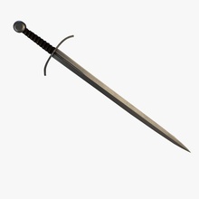 medieval sword type xviiia battle blunt cutting dis3d fighting knight melee model viking oakeshott typology weapon 3d print model - Mito3D