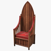 medieval throne decorative chair 3d arrow chair fantasy furnishings furniture graphics historic leather medieval model throne throne decorative wood
