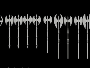 medieval wepons machado blunt clube coleção o corte design mace corpo-a-corpo modelo pro lança pessoal espada arma 3d print model - Mito3D