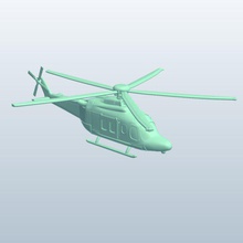 medium lift utility helicopter v1 aircraft printable lowpoly 3d print model - Mito3D