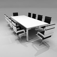 meeting room furniture 06 architecture boardroom chair charta conference furnishings fuuuuuu office scene table 3d print model - Mito3D