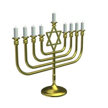 menorah v1 menorah1 stagionale stampabile lowpoly 3d print model - Mito3D