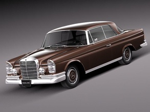 mercedes-benz 300se w112 coupe antique benz car classic expensive germany luxury mb mercedes model oldtimer rare retro royal squir vehicle vintage 3d print model - Mito3D