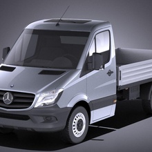 mercedes-benz sprinter kamyonet kısa 2017 V-ray'in 2013 2014 2015 2016 yatak benz araba düz Almanya ağır mb mercedes model pikap squir ulaşım kamyon yarar araç 3d print model - Mito3D