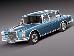 mercedes-benz w100 1963-1981 1963 1964 1970 1980 1981 600 60s 70s 80s antique benz car germany limo limousine long luxury mb mercedes model pullman royal squir vehicle 3d print model - Mito3D