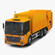 mercedes benz econic 2014 garbage truck european eurotruck game heavy industrial lower lowpoly mertcan0403 model new poly ready refuse semi transport trash vehicle 3d print model - Mito3D
