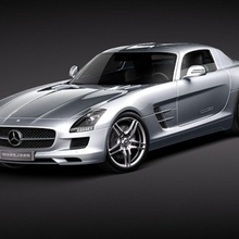 mercedes sls - amg gullwing 2010 2011 2012 2013 2014 benz car concept coupe dreamcar fast future germany luxury model retro sport squir supercar vehicle 3d print model - Mito3D