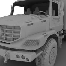 merecedes zetros 6x6 automotive benz bharti car heavy industrial mercedes model rajan semi truck vehicle 3d print model - Mito3D