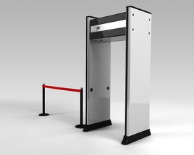 metal detector gate access airport architecture barrier elements kamtyf model protection security terrorist weapon 3d print model - Mito3D