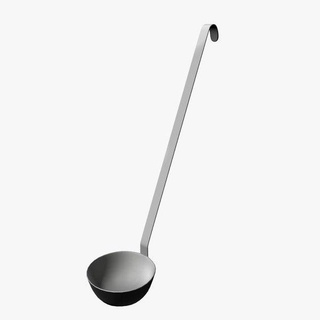 metal soup ladel v2 ladle kitchen items printable lowpoly 3d print model - Mito3D