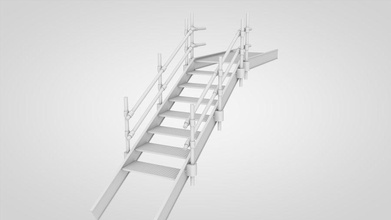 scale di metallo architettura costruzione mobili casa il modello la ferrovia scalinata struttura zakrowell 3d print model - Mito3D