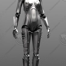 metropolis style robot 1927 android character false female fembot fi human mara model movie punk rig rowoss sci silent steam styled subdivide 3d print model - Mito3D