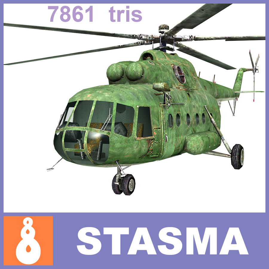 mi-8 helikopteri 8 hava uçak havaalanı ordu en yüksek oy iş motor oyun heli helikopter tıbbi mi askeri model Rusya Rus stasma ulaşım tur ikiz SSCB silah 3D print model - Mito3D