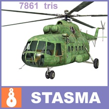 helicóptero mi-8 8 aérea o ar aeronaves de avião aeroporto exército avia negócios motor jogo heli médica mi militar modelo rússia russo stasma transporte tur twin urss arma 3d print model - Mito3D
