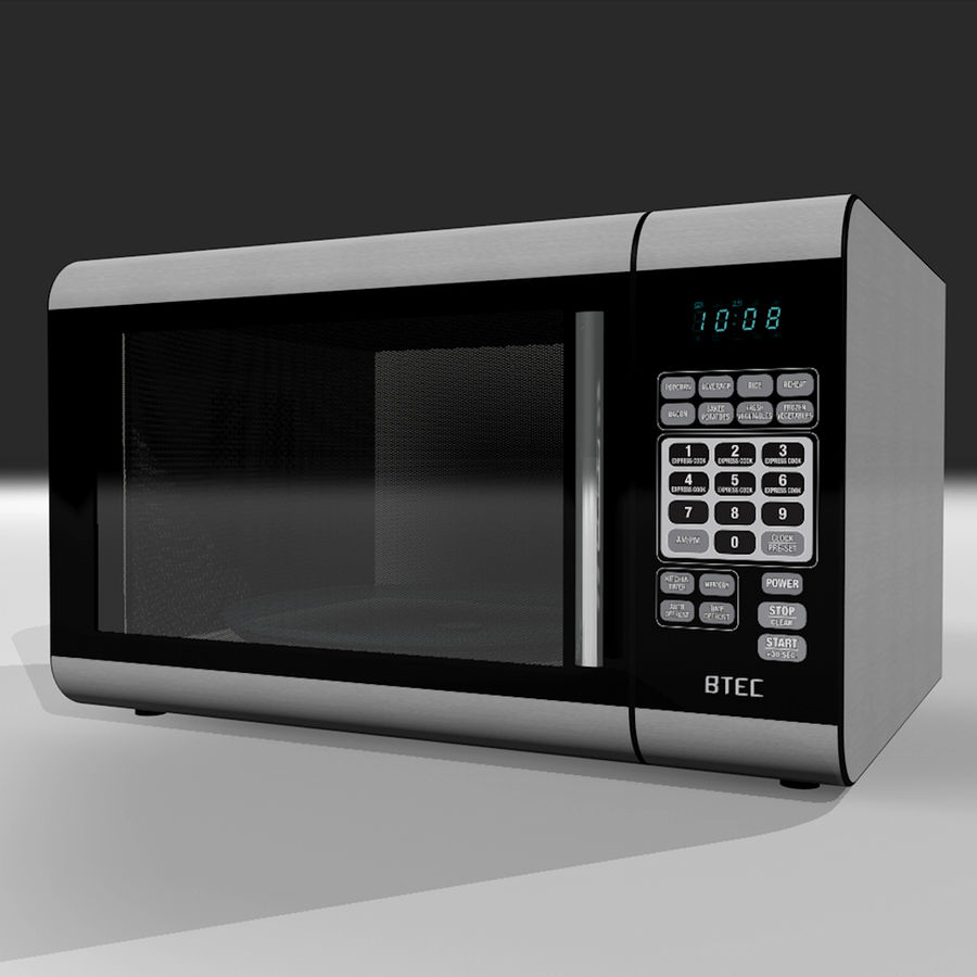 forno micro-ondas abrir a porta aparelho c4d cozido utensílios de cozinha eletrônica alimentos mobiliário do agregado familiar modelo phantomliving 3D print model - Mito3D