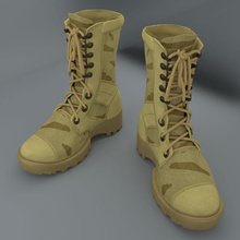 military boots 3d 3ds accessory alexandr boot character clothes male man model pavljuk people polygonal realistic soldier texture 3d print model - Mito3D