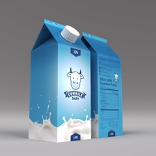 cartón de leche 3d la bebida en licuadora cuadro caja contenedor los lácteos doorwayboy beber alimentos tienda comestibles milkcarton batido simulacro modelo nutrición obj el embalaje realista hasta 3d print model - Mito3D