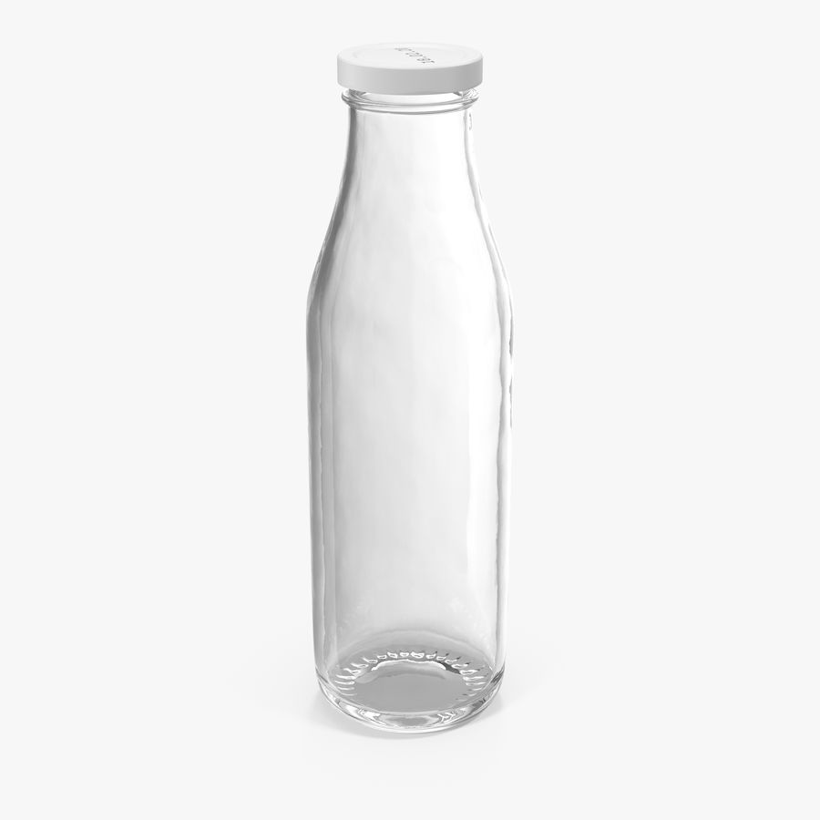 leite meio litro garrafa de vidro vazia 3d molier bebidas o pequeno-almoço cálcio recipiente laticínios beber vazio alimentos fresco galão metade saudável internacional jarro líquido refeição modelo a nutrição tradicionais 3D print model - Mito3D