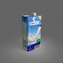 Milch pack niedrig Flugzeug - Getränk Flasche Kuh trinken Essen Lebensmittelgeschäft jarred kefir Küche Milchsäure niedrigere milch milchig Modell Verpackung Pakete Supermarkt vezdehod vray 3d print model - Mito3D