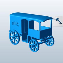 latte wagon v2 carro mezzi di trasporto stampabile lowpoly 3d print model - Mito3D