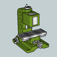Fräs-Maschine - Fräsen Maschine tool Element Requisiten 3d print model - Mito3D
