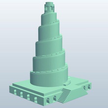 minaret spiral v1 buildings printable lowpoly 3d print model - Mito3D