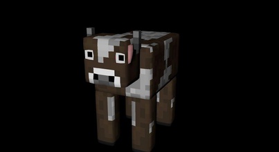 minecraft cow rig animal awesome c4d model theminecraftcreator 3d print model - Mito3D