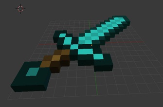 minecraft diamond sword 3ps blocks blocky cutting fps fts game gold iron melee model pixel pixelated playing role rps shooters stone weapon wood xpenxer 3d print model - Mito3D