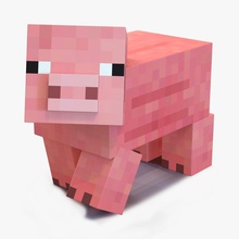 minecraft domuz hileli 3d molier hayvan engeller çizgi film renkli yaratıklar çekiyor fantezi çiftlik oyun grafik simge uluslararası model piggy piglet pembe piksel tanınmaz eti rig sembol 3d print model - Mito3D