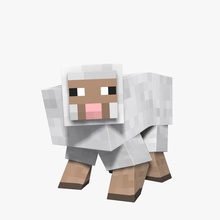 minecraft sheep rigged 3d 3dmodel 3dsmax animal autodesk cartoon character game gasparenigam model rig video 3d print model - Mito3D