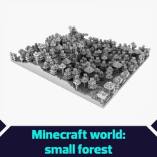 minecraft küçük orman mimarlık engeller bina ortamlar oyun çim otlu kabeltelevizio arazi manzara model bitki nehir sahne stream ağaç su ahşap dünya 3d print model - Mito3D