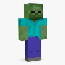 minecraft zombie 3d molier 3ds blocks c4d cartoon character colorful dead draws fantasy game graphics horror icon international model pixel pixelated scary symbol vray 3d print model - Mito3D