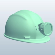 Miner Helm, Stirnlampe v1 Bergleute Helm Kopf Lampe Bekleidung bedruckbar ist lowpoly 3d print model - Mito3D