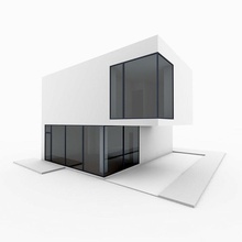 minimalistischen, modernen Haus american antonio Appartements Architektur buonarotti cottage frame hoch home einzelnen die Leiste minimal Minimalismus Modell modern Struktur tech Holz 3d print model - Mito3D