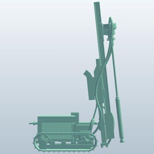 mining hydraulic track drill v2 tools equipment printable lowpoly 3d print model - Mito3D