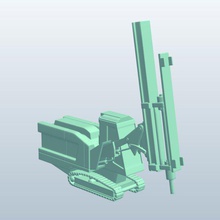 mining rotary drill v3 tools equipment printable lowpoly 3d print model - Mito3D