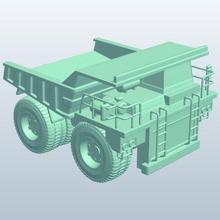 mining truck v1 der Bergbau LKW Fahrzeuge bedruckbar ist lowpoly 3d print model - Mito3D