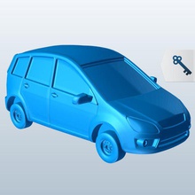 minivan v1 vehicles printable lowpoly 3d print model - Mito3D