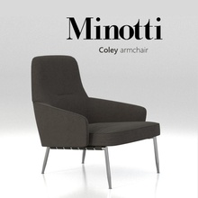 minotti coley armchair 3dsmax blender chair cycle furnishings furniture italian lounge model modern muttaqien vray widhi 3d print model - Mito3D