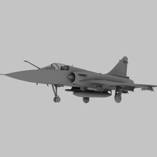 mirage 2000 french jet fighter aircraft game 530 550 airplane dissault gameready lower magic military mirage2000 model petr005 plane poly realtime super 3d print model - Mito3D