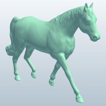 missouri fox trotter walking v1 horse animals printable lowpoly 3d print model - Mito3D