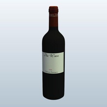 ml Wein Flasche v2 750 Container bedruckbar ist lowpoly 3d print model - Mito3D