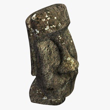 moai v3 statue busti stampabile lowpoly 3d print model - Mito3D