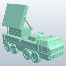 mobile radar system v1 vehicles printable lowpoly 3d print model - Mito3D
