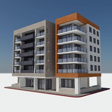 2 modern daire şehir kurma - hd Şehir çini 3d Daire mimarlık engeller bina kiralık gelecek fütüristik oyun ev model omnienergy konut sahne yapısı karo kentsel 3d print model - Mito3D