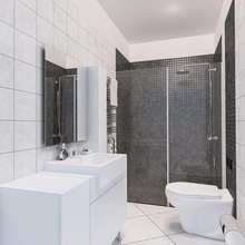 moderno cuarto de baño la escena arquitectura bañera bidet diseño casa interior el lavabo lujo modelo fotorrealista sala sanitarias ducha textura inodoro truvadesign hidromasaje vray wc 3d print model - Mito3D