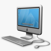 l'ordinateur moderne 3d 3dgm apple d'affaires collection ordinateur de la conception l'électronique le mobilier jeu clavier portable bas mac modèle moniteur bureau pc poly pro réel élégant temps à mode blanc 3d print model - Mito3D